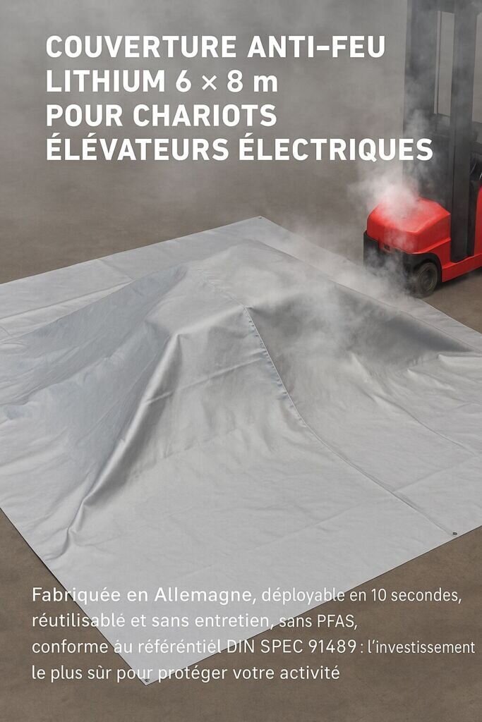 Couverture anti feu batterie lithium ion