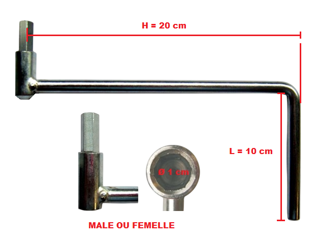Manivelle de désenfumage